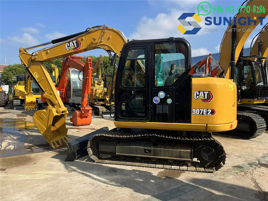 Kleine Japanse machine tweedehands CAT Caterpillar 307E graafmachine in lage lading gebruikt Caterpillar CAT 307E graafmachine