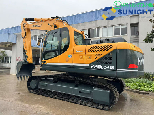 Tweedehands Low Hour Hyundai Crawler R220LC-9S Gebruikte graafmachine Krachtige R220LC R220 220 20 Ton Digger